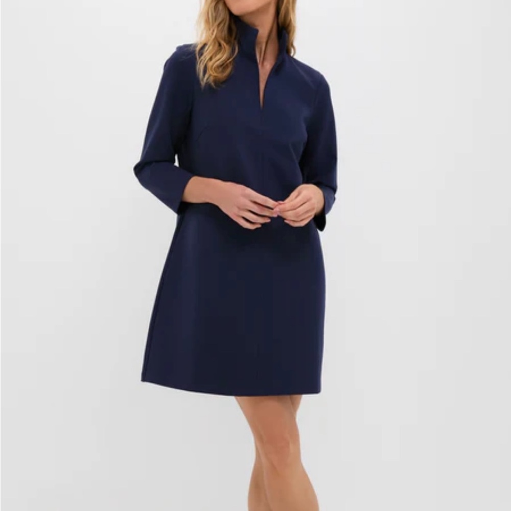 Tuckernuck Classic Navy Long Sleeve Dress- Ponte Clifton